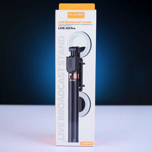 PLOKAMA K9 PRO 4IN1 Selfie Stick with Tripod Stand & Remote Control for Mobile Photography & Vlogging