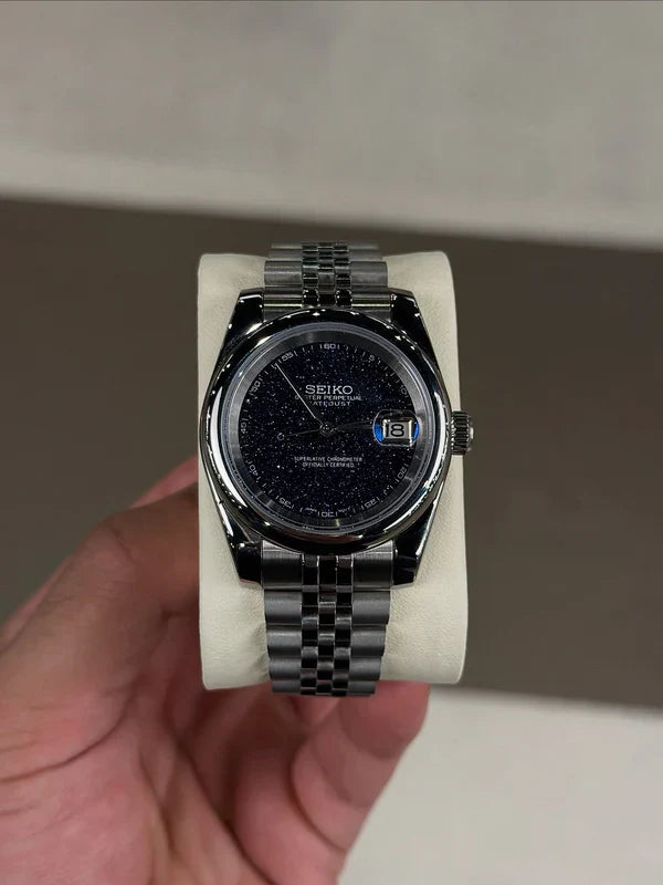 SEIKO - Galactic Galaxy Dial Automatic Watch – 904L Steel | ساعة فاخرة بتصميم المجرة