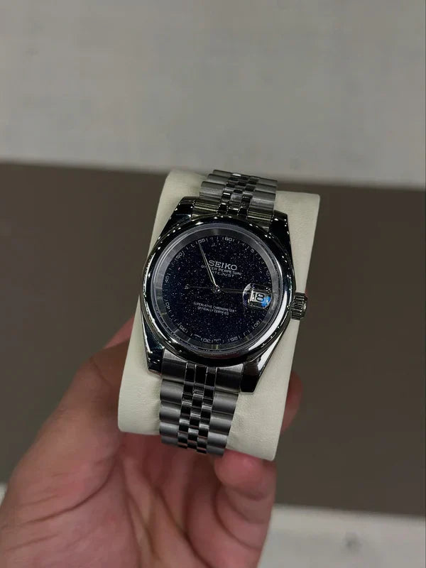 SEIKO - Galactic Galaxy Dial Automatic Watch – 904L Steel | ساعة فاخرة بتصميم المجرة