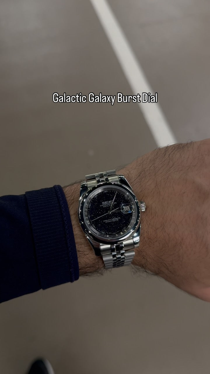 SEIKO - Galactic Galaxy Dial Automatic Watch – 904L Steel | ساعة فاخرة بتصميم المجرة